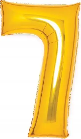 Balonë folie numër 7, 40cm, ari metalik