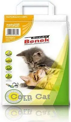 Rërë për mace Super Benek Corn Cat Natural, 14 L