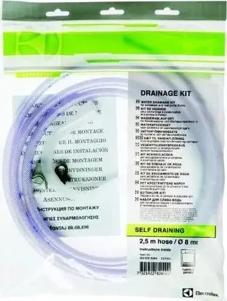 Set drenazhimi Electrolux E2YH01, zorrë 2.5 m, për tharëse me kondensim, transparent