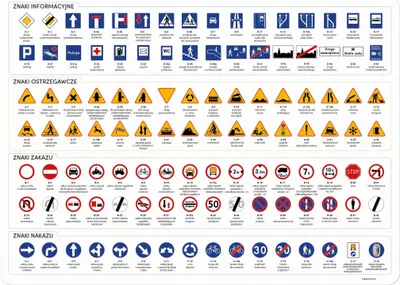 Fletë e laminuar edukative DERFORM Road Traffic, sinjalistikë rrugore, për fëmijë, shumëngjyrëshe - 1