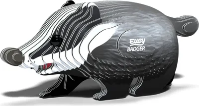 Puzzle 3D Eugy Badger, 35 copë, karton ekologjik, shumëngjyrësh - 4
