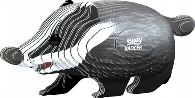 Puzzle 3D Eugy Badger, 35 copë, karton ekologjik, shumëngjyrësh - 5