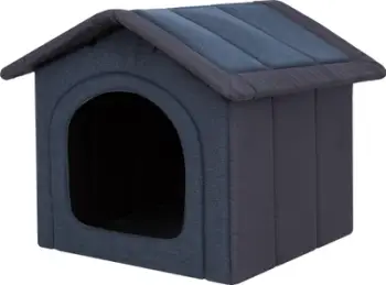 Shtëpizë për qen Hobbydog R3 Kennel Inarii, madhësi e mesme, material i lehtë, blu navy