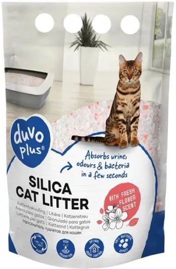 Rërë higjienike për mace Duvoplus Premium Silica Flowers, silikoni, thithje e lartë