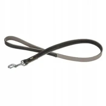 Litar qen Barry King Leather S, 100 cm, 20 mm, i zi gri