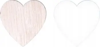 Dekor zemër MFP, 2.5 cm, set 12 copë, e kuqe