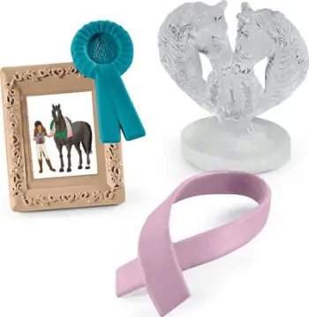 Set lodrash Schleich Horse Club Tournament Accessories, figure dekoruese, aksesorë turneu, shumëngjyrësh