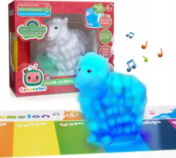 Dritë nate lodër Cocomelon Sheep, ndryshim ngjyrash, me muzikë
