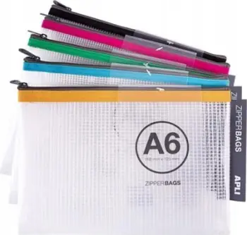Çantë dokumentesh APLI Zipper Bag A6, 168x125mm, set 20 copë, shumëngjyrëshe