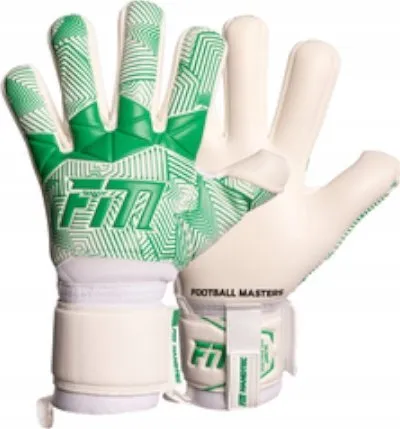 Doreza portieri Football Masters Varis X, latex Giga Grip 4mm, madhësia 10, të bardha jeshile - 1
