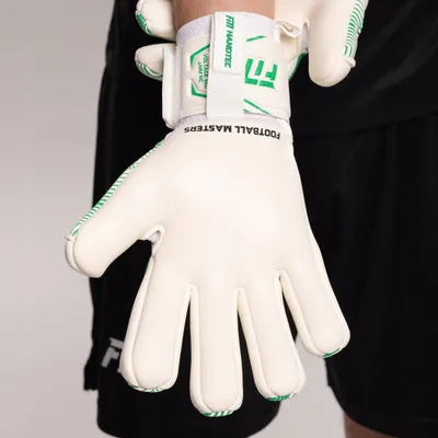 Doreza portieri Football Masters Varis X, latex Giga Grip 4mm, madhësia 10, të bardha jeshile - 5