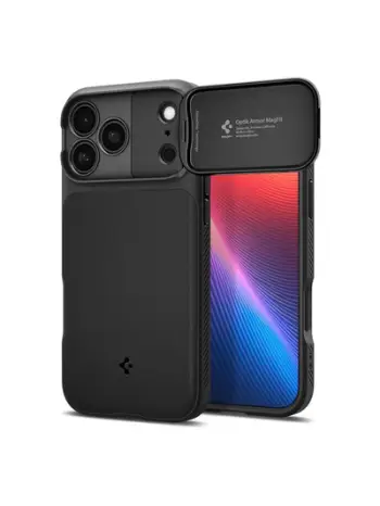 Këllëf telefoni Spigen Optik Armor MagSafe, për iPhone 17 Pro, i zi