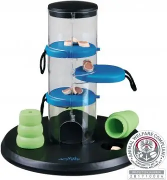 Lodër interaktive për qen Trixie Dog Activity Gambling Tower, 25×33×25 cm, plastike, shumëngjyrëshe