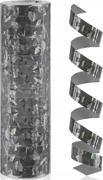 Shirit dekorativ holografik Godan, 4 m, i zi, 1 copë