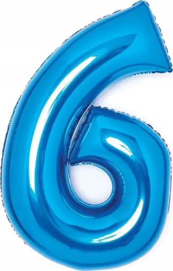 Balonë alumini numri 6, 80cm, e kaltër