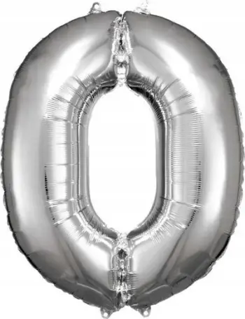 Balonë folie Amscan Super Shape 0, 66 x 88 cm, argjendtë