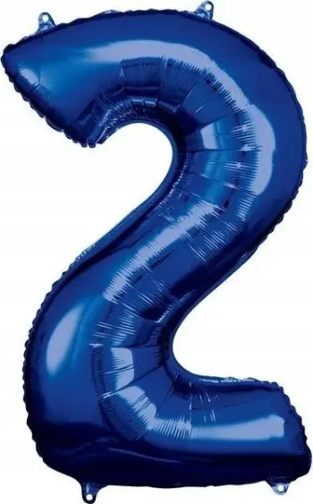 Balon folie Riethmller numri 2, 50 x 88 cm, blu