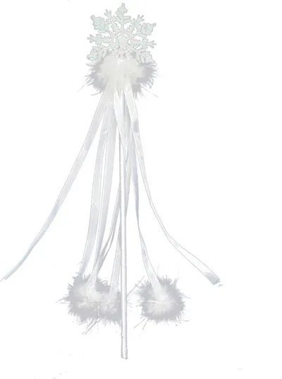 Shkop magjik Arpex Snowflake Wand, 42cm, për kostume, i bardhë - 1