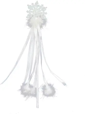 Shkop magjik Arpex Snowflake Wand, 42cm, për kostume, i bardhë