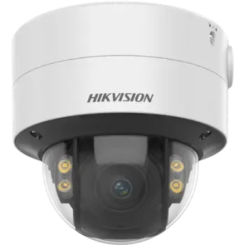 Kamerë IP dome Hikvision DS-2CD2747G2T-LZS, 4MP ColorVu, lente varifokale 2.8-12mm, e bardhë