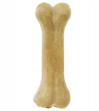 Shportë përtypëse qeni Treateaters Pressed Bone, 27 cm, lëkurë lope, ngjyrë natyrale