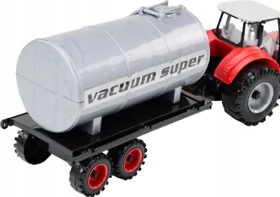 Lodër traktor me cisternë Leantoys, 58 cm, plastikë, i kuq - 3