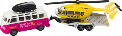 Lodër makinë off road Metal Drive me rimorkio dhe varkë ose helikopter, mekanizëm me fërkim, metalike, shumëngjyrëshe - 3