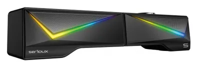 Altoparlantë gaming Serioux Blys X167 2.0, Bluetooth, ndriçim RGB, të zinj - 2