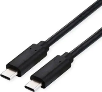 Kabllo ROLINE USB4 Gen3x2 C në C, 40 Gbit/s, 100W, 0.5m, e zezë