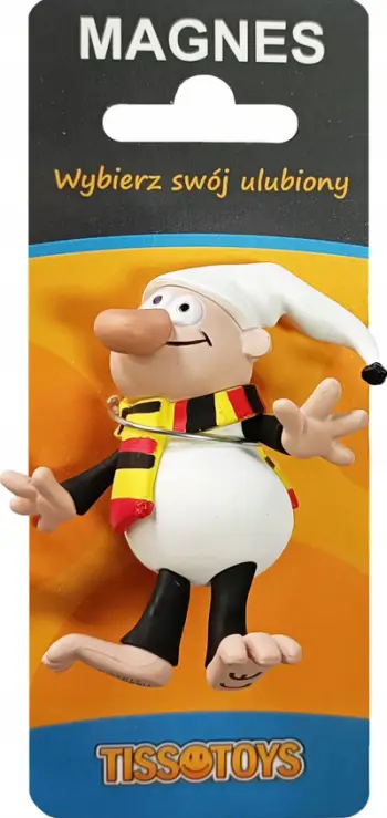 Magnet figurë Tissotoys, personazh kartun, shall shumëngjyrësh, i bardhë