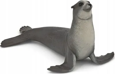 Figurinë lodër Papo Sea Lion, edukative, luan deti, gri - 1