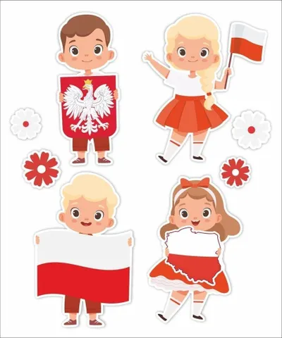 Stickers dritareje LearnHow Double Sided Patriotic 02, set 8 copë, shumëngjyrëshe - 1