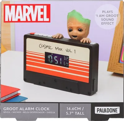 Orë alarmi Paladone Marvel Groot, 14.6cm, efekt zëri I Am Groot, shumëngjyrëshe - 2