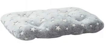Shtrat për qen Bimbay Bed Pikolo No.3, 75 x 60 cm, gri me yje të bardha