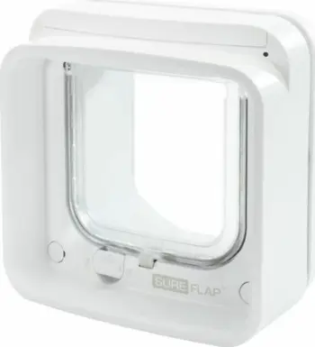 Derë inteligjente për mace SureFlap Microchip Cat Flap Connect, kontroll me aplikacion, mikroçip, e bardhë