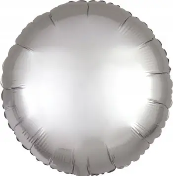 Balon folior rrumbullak Silver Lustre, 43cm, ngjyrë argjendi