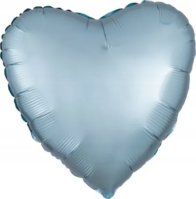 Balonë zemër Silk Lustre, blu - 1