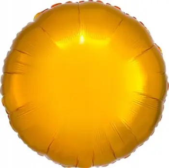 Balonë foli Metalic Gold, rrumbullake, 43cm, ari metalik