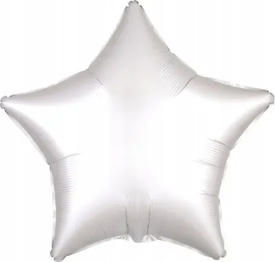 Balonë yll folie Silk Lustre, 18", e bardhë - 1