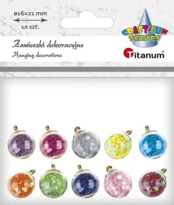 Varëse dekorative toptha Titanium Craft Fun, 16mm, set 10 copë, shumëngjyrëshe