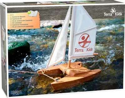 Set ndërtimi varkë katamaran HABA Terra Kids 306315, lodër lundruese, për fëmijë - 3