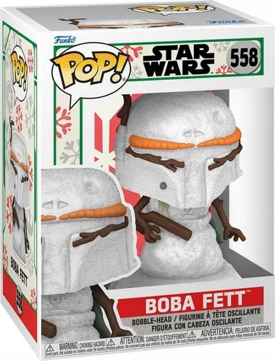 Figurine Funko POP Star Wars Holiday Boba Fett Snowman, koleksionare, vinili - 3