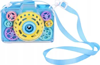 Lodër flluska Bubble Camera Rainbow ZA4939, me drita dhe tinguj, blu shumëngjyrëshe