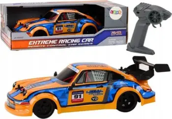 Makina me telekomandë RC, shkalla 1:16, rrota gome drift, portokalli