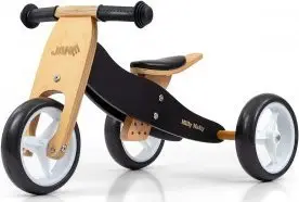 Biçikletë balancuese 2 në 1 për fëmijë Milly Mally Jake, 3 rrota, dru