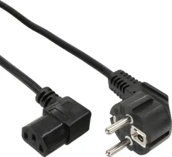 Set kabllo rryme InLine Bulk Pack, 35 copë, Type F në C13 kënd djathtas, 1.8m, të zeza