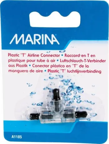 Valvul T plastike Elite, lidhës ajri 3 drejtimësh, transparente