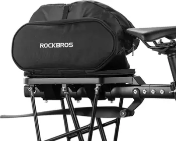 Çantë bagazhi biçiklete Rockbros, 5L, montim me rripa Velcro, e zezë