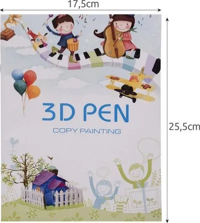 Libër shabllonesh Maaleo 22734 3D Pen, 40 dizajne, format 17.5 x 25.5 cm, shumëngjyrësh - 3