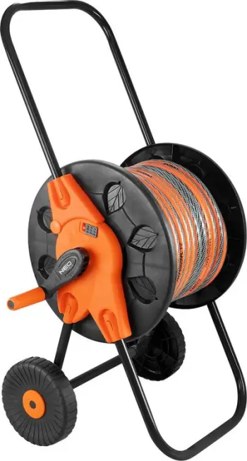Karrocë për zorrë uji Neo Garden 15-793, kapacitet 60 m zorrë 1/2", plastike